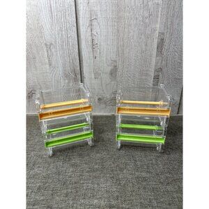 4 pk Desktop Multi Sticker Washi Masking Tape Rolls Storage Dispensers Cutters